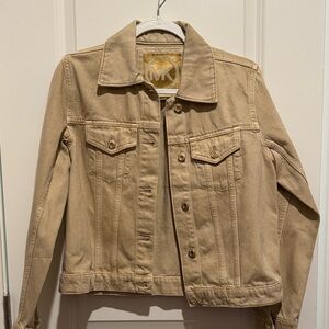 New-Michael Kors Beige Denim Jacket